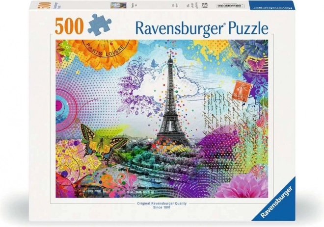 Puzzle Carte Poștală din Paris 500 de piese