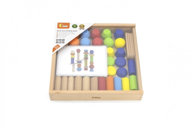 Construcții geometrice din lemn 52 bucăți Viga