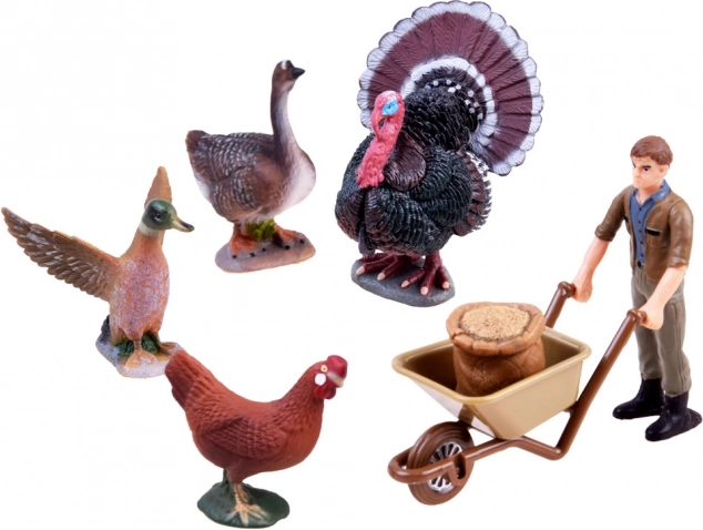 Set complet de animale și fermier