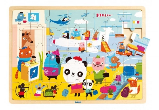 Puzzle din lemn Aeroport 35 piese