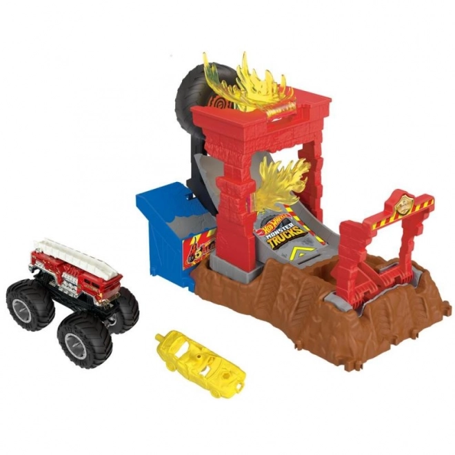 Set de joc provocarea cursei Hot Wheels Monster Trucks Arena – HW Rechinul Tigru