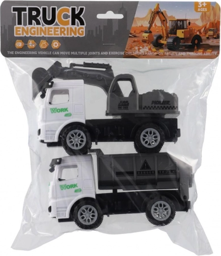 Set mașinuțe de construcție cu motor inerțial