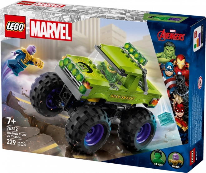 Lego Marvel camionul lui Hulk vs Thanos