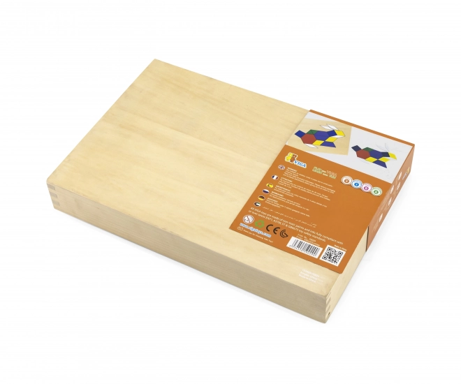 Mozaică geometrică din lemn Montessori Viga