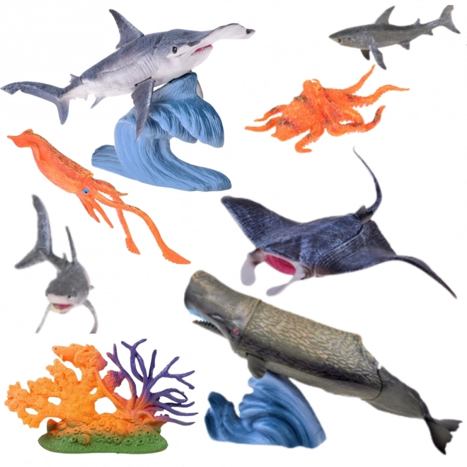 Set figurine animale marine cu piese mobile
