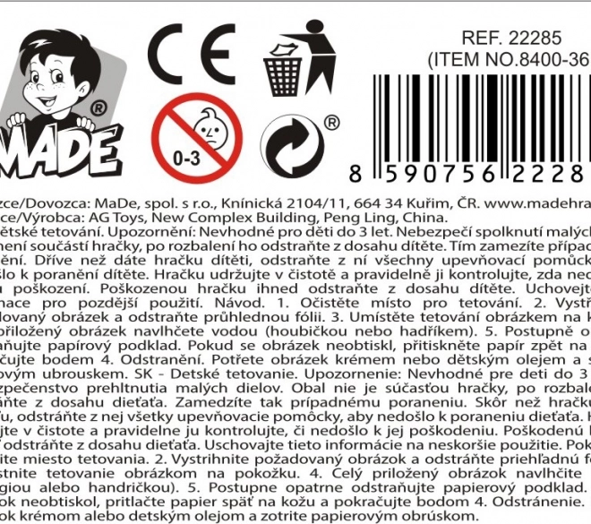 Set de tatuaje 36 piese