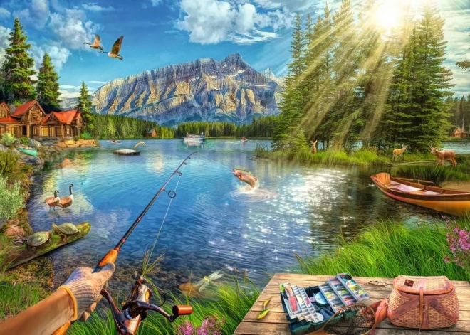 Puzzle Ravensburger Viața la Lac 1000 de Piese