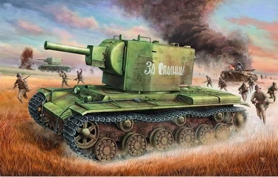 Model tank TRUMPETER KV-2 Rusia