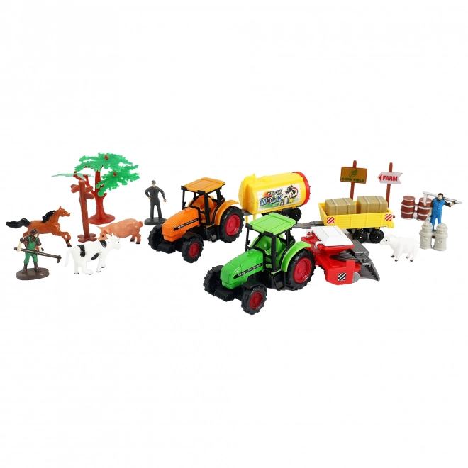 Set ferma cu tractoare și figurine