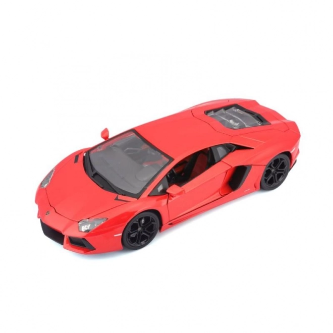 Mașinuță metalică Lamborghini Aventador LP700-4 portocaliu metalizat