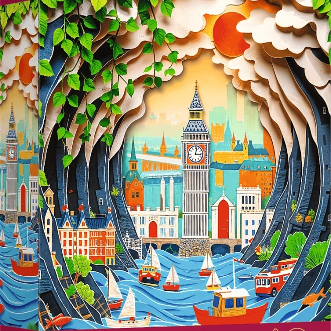 Puzzle Trefl Artă din hârtie: Londra 1000 piese