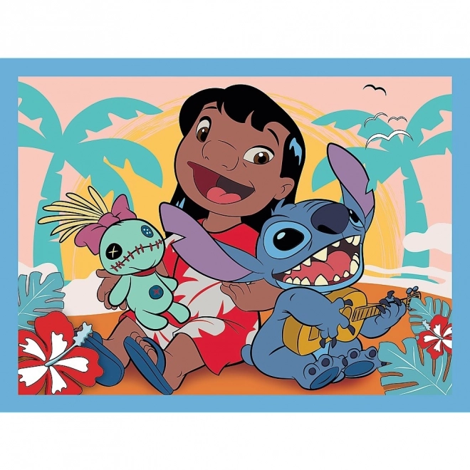 Puzzle 2 în 1 și joc de memorie Lilo și Stitch