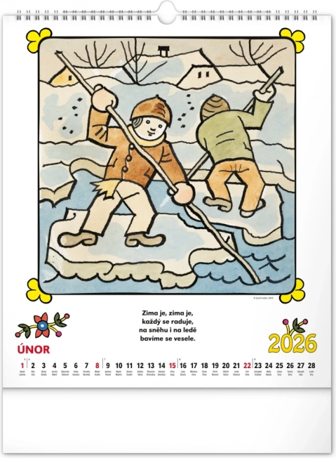 Calendar de perete Josef Lada - Rime 2026