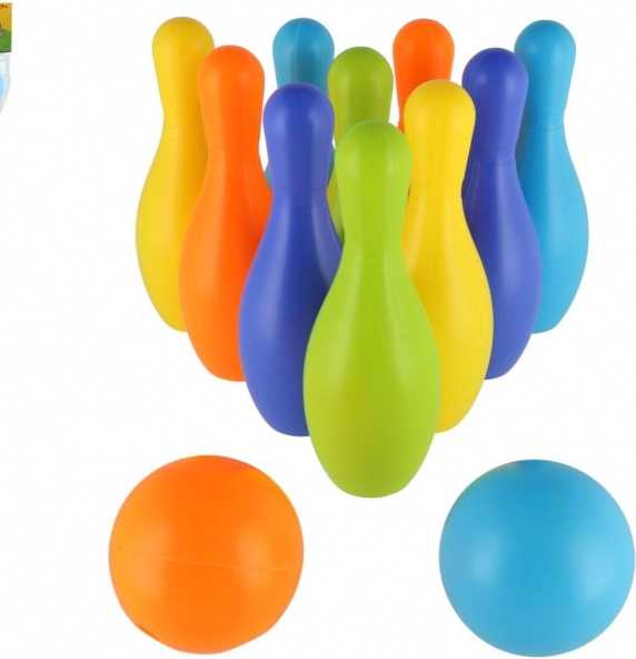 Set colorat de popice și mingi pentru copii