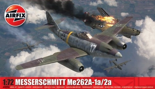 Model de avion Messerschmitt Me 262A-1a/2a din plastic, scară 1/72