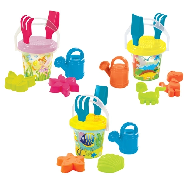 Set nisip transparent cu stropitoare