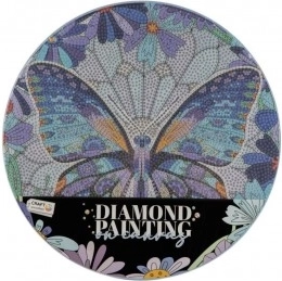Pictură cu diamante Mandala cu fluture
