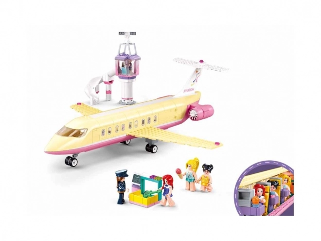 Set de construcție avion de lux Sluban din colecția Girls Dream