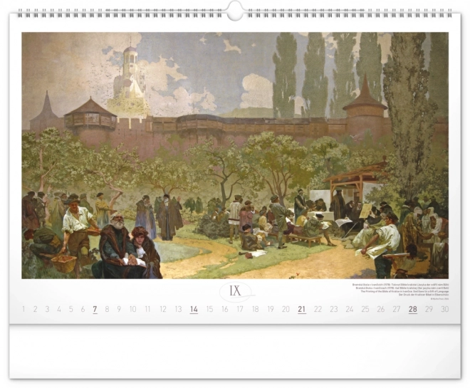 Calendar de perete Alfons Mucha, epopeea slavă 2025