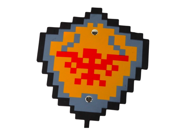 Scut cu prindere solidă și design pixelat pronunțat