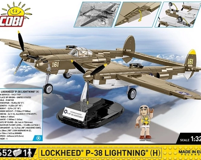 Set de construcție Avion Lockheed P-38H Lightning