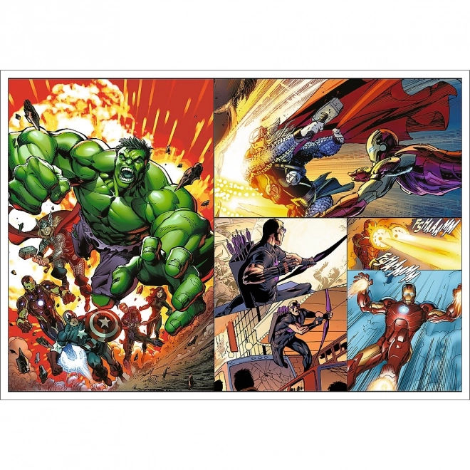 Puzzle 4x250 piese - Zile Eroice Avengers