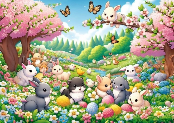 Puzzle Întâlnirea iepurașilor 25 piese