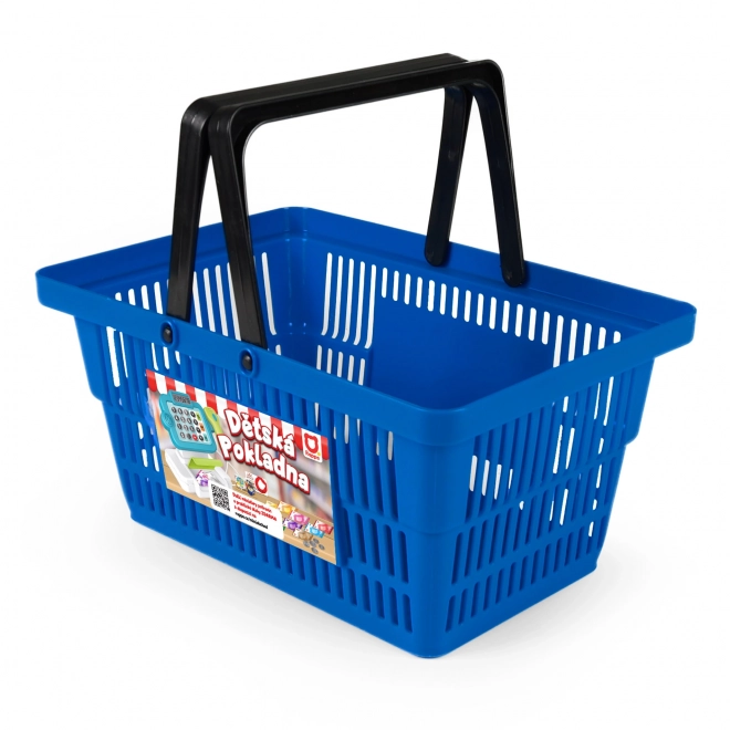 Mini magazin - coș de cumpărături cu accesorii și învățare despre cumpărături - albastru