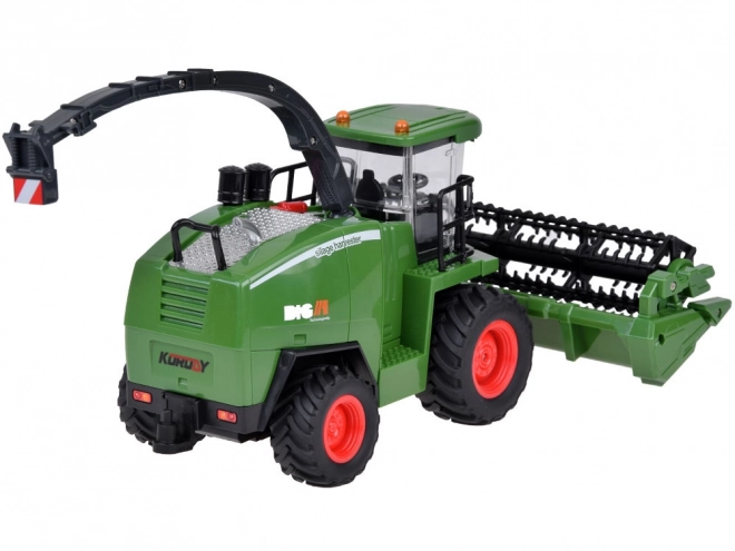 Tractor combină verde multifuncțională cu lumini și sunete
