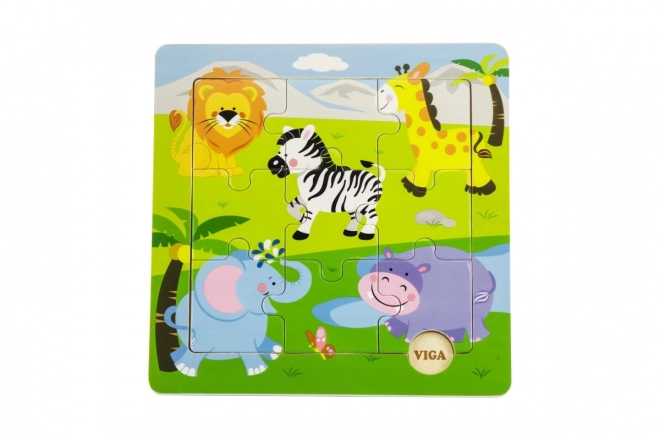 Puzzle din lemn safari