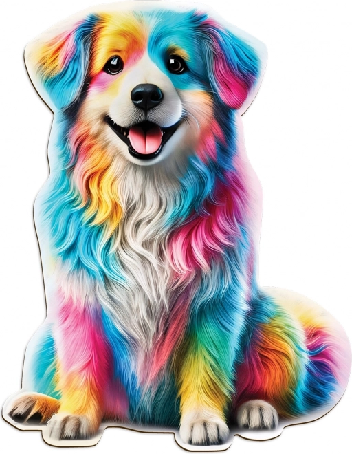 Puzzle din lemn Câine Curcubeu 250 de piese