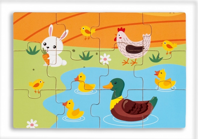 Puzzle din lemn - Viața la sat