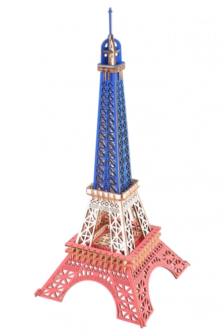 Puzzle 3D din lemn Turnul Eiffel culori Franței