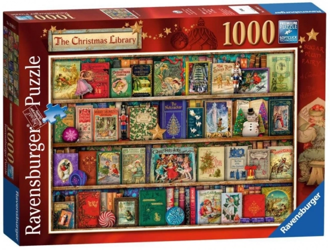 Puzzle Bibliotecă de Crăciun 1000 piese