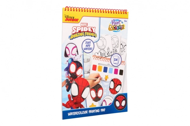 Omală de colorat cu acuarele Spidey