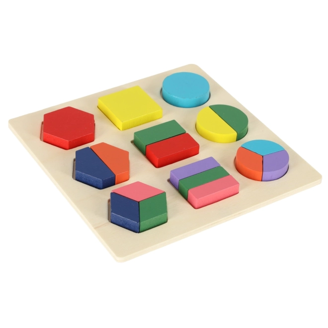 Puzzle din lemn forme geometrice