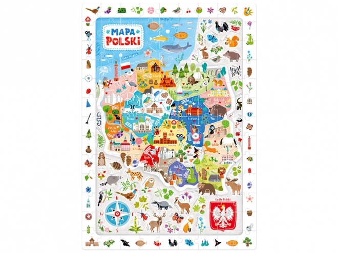 Puzzle Observaționale - Harta Poloniei 100 de Piese