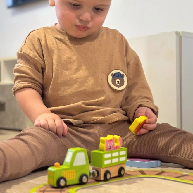 Fermă de lemn în valiză Tooky Toy