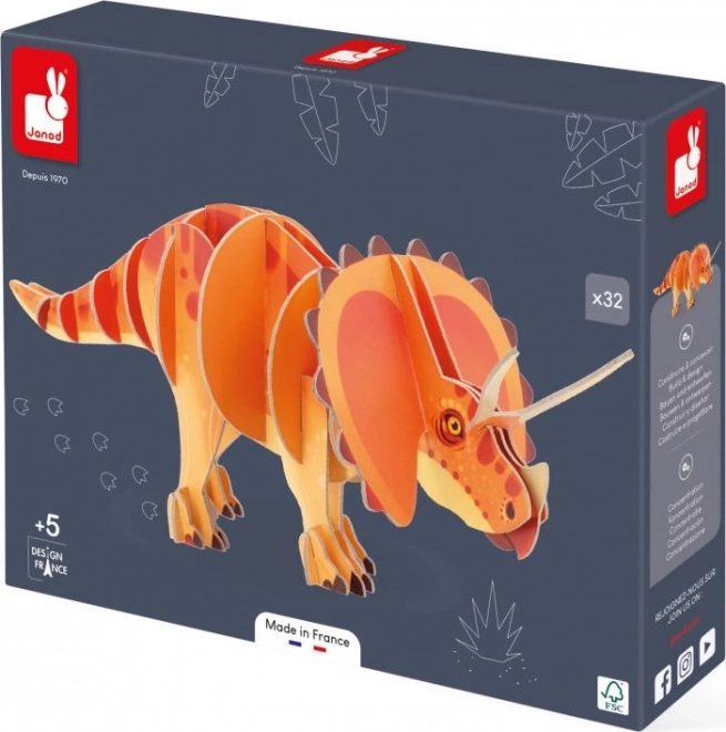 Puzzle 3D Triceratops 32 piese