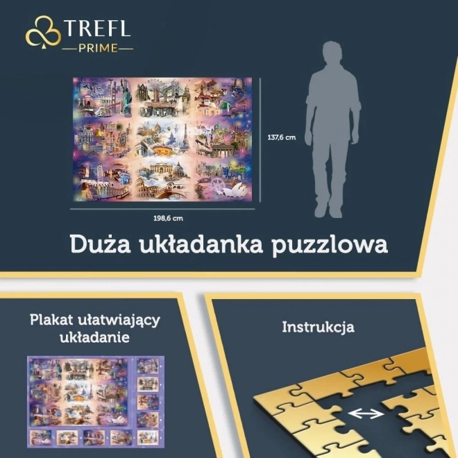 Puzzle TREFL Orașe printre nori - 13500 piese