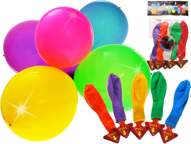 Set de baloane colorate luminoase LED 5 buc 30 cm – decorațiune spectaculoasă