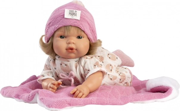 Păpușa realistă Llorens Lola cu sunete și corp textil moale 38 cm