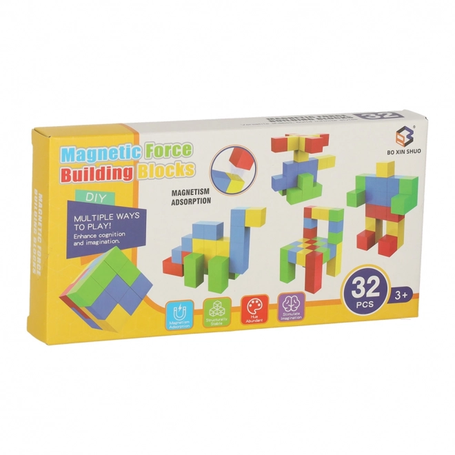 Blocuri magnetice cubice 32 de piese
