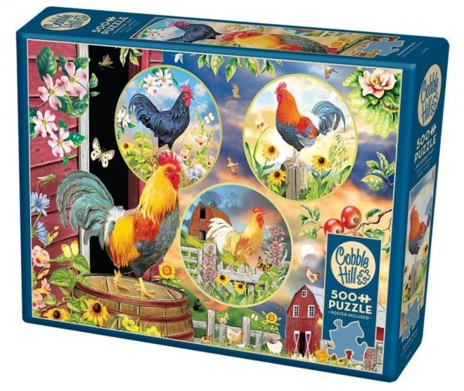 Puzzle Kouzlo Cocoșilor COBBLE HILL 500 Piese