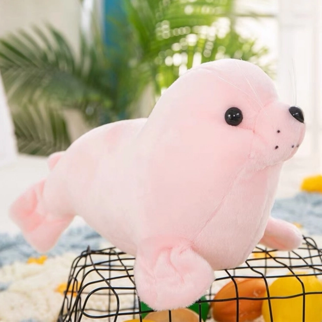 Foca de pluș roz