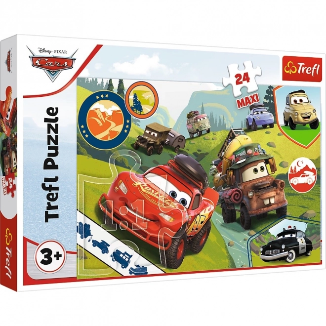 Puzzle 24 piese Maxi Mașini Veselă Disney Cars 3