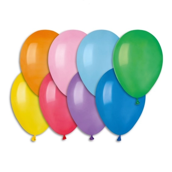 Balon pastelat gonflabil 8" 100 buc săculeț carnaval