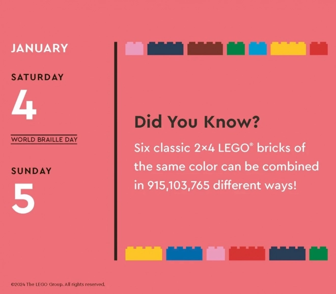Calendar distractiv LEGO 2025