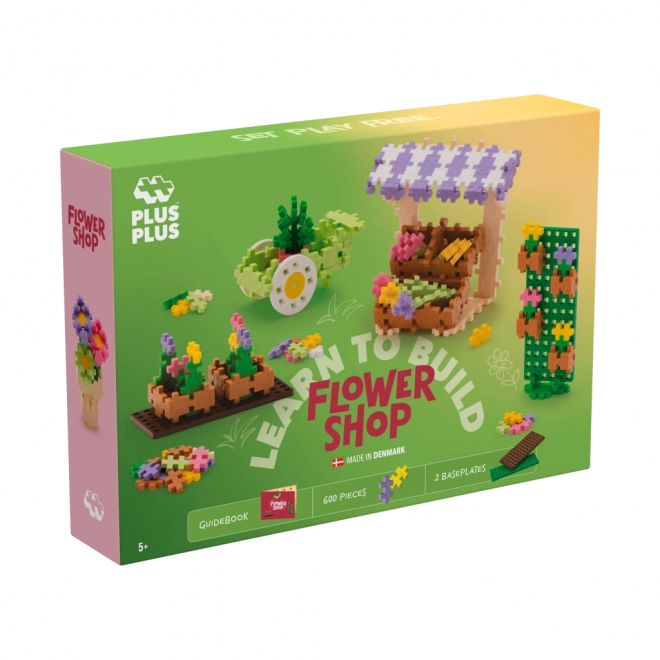 Plus-Plus Învață să construiești Florărie – set de construcție 600 piese