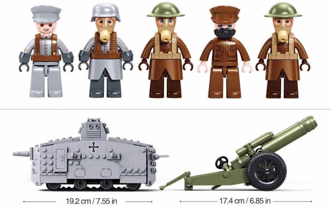 Set de construcție Tanc Sluban Army din Primul Război Mondial